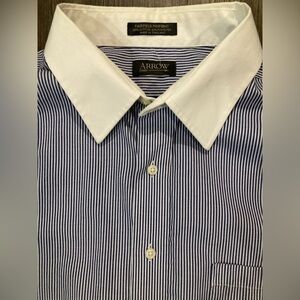 Arrow Fairfield Pinpoint Wrinkle Free XL Dress Shirt 17.5/34-35